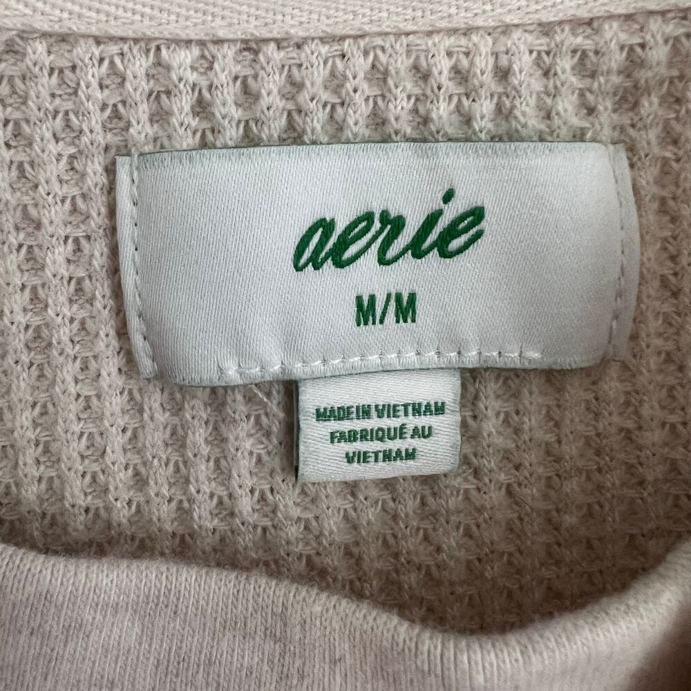 Aerie Cream Thermal Hoodie Size M - Picture 3 of 7